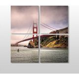 Technopa Köprü Manzara 130x130 cm Kanvas Tablo