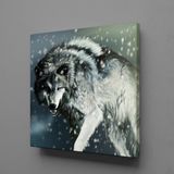 Technopa Koşan Kurt 30x30 cm Kanvas Tablo