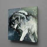 Technopa Koşan Kurt 70x70 cm Kanvas Tablo