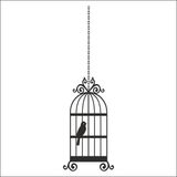 Technopa Kuş Kafesi 50 cm Folyo Duvar Stickerı