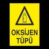 Technopa Oksijen Tüpü Uyarı Levhası