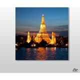 Technopa Piramit Gece 100x100 cm Kanvas Tablo