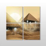 Technopa Piramitler 70x70 cm Kanvas Tablo