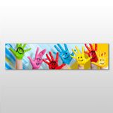 Technopa Rengarenk Eller 180x60 cm Kanvas Tablo