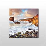 Technopa Sahil ve Taşlar 30x30 cm Kanvas Tablo