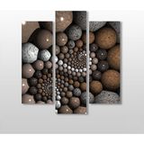 Technopa Sahilden Taşlar 156x170 cm Kanvas Tablo