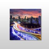 Technopa Şehir Renklendirilmiş 25x25 cm Kanvas Tablo
