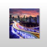 Technopa Şehir Renklendirilmiş 70x70 cm Kanvas Tablo