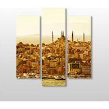Technopa Sepya Istanbul Manzarası 84x90 cm Kanvas Tablo