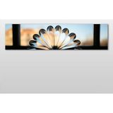 Technopa Soyut Papatya 120x40 cm Kanvas Tablo