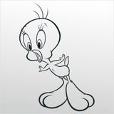 Technopa Tweety 20 cm Folyo Duvar Stickerı
