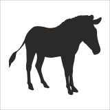 Technopa Zebra 130 cm Folyo Duvar Stickerı