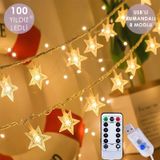Technosmart 100 Yıldız Ledli 10mt. Kumandalı Usbli 8 Modlu Dekoratif Şerit Led Işık Yılbaşı Süsleme