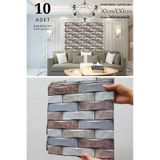 Technosmart 10adet 30x30cm 3d Kendinden Yapışkanlı Duvar Kaplama Su Geçirmez Dekorasyon Mutfak Banyo