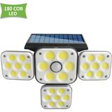 Technosmart 180COB Ledli Solar 4başlıklı Bahçe Aydınlatma Duvar Lambası Güneş Enerji Hareket Sensörl - Beyaz