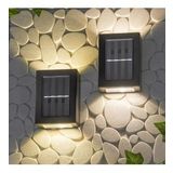 TechnoSmart 1Adet Modern Solar Çift Taraflı Duvar Lamba Güneş Enerjili Aydınlatma Dekorasyon Aplik