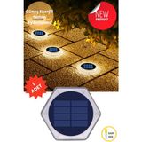 Technosmart 1ADET Solar Premium Kalite 20LEDLI Dekoratif Zemin Bahçe Aydınlatma Güneş Enerjili - Sarı Işık