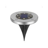 Technosmart 2 Adet Solar Güneş Enerjili 8 Ledli Kazıklı Çim Zemin Bahçe Aydınlatma 3 W Beyaz Işık