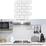 Technosmart 3d Kendinden Yapışkanlı 30 30cm Kaplama Seramik Görünüm Beyaz Duvar Sticker Mutfak Banyo