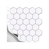 TechnoSmart 3D Kendinden Yapışkanlı 30×30cm Kaplama Balpeteği Beyaz Duvar Sticker Mutfak Banyo