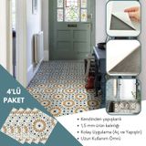 Technosmart 4 Adet 30cm 30cm Kendinden Yapışkanlı Lvt Zemin Duvar Kaplama Mutfak Banyo Karo Sticker
