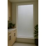 TechnoSmart | 45x150cm | Şeffaf Kare Desenli Buzlu Cam Kaplama Filmi | Mutfak Ofis Pencere Banyo