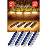 Technosmart 4ADET Solar Premium Kalite 30LEDLI Dekoratif Zemin Bahçe Aydınlatma Güneş Enerjili - Sarı Işık