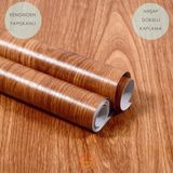 TechnoSmart 60cm×100cm Kendinden Yapışkanlı Ahşap Görünümlü Kaplama Kağıdı Mutfak Dolap Masa Duvar Kahverengi