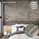 TechnoSmart 60cm×300cm Kendinden Yapışkanlı Çimento Görünümlü Duvar Kağıdı Dolap Masa Tezgah Kaplama Gri