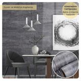 TechnoSmart 60cm×500cm Kendinden Yapışkanlı Dokulu Çimento Görünümlü Duvar Kağıdı Dolap Masa Kaplama Antrasit