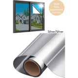 TechnoSmart 60x100 cm Aynalı Cam Filmi Silver Silver Statik UV Güneş Koruyucu Cam Kaplama