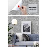 TechnoSmart 60x200cm Gri Desenli Kendinden Yapışkanlı Duvar Kağıdı Mutfak Dolap Kaplama Dekorasyon
