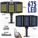 Technosmart 675LEDLI Solar Bahçe Aydınlatması Projektör Sokak Lambası Hareket Sensörlü Güne� - Çok Renkli