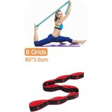 Technosmart 8 Farklı Seviyeli Direnç Bandı Spor Egzersiz Aerobik Pilates Squat Lastiği Fitness Yoga - Kırmızı