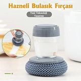 TechnoSmart Deterjan Hazneli Bulaşık Yıkama Süngeri Pratik Temizleme Süngeri Banyo Lavabo