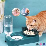 Technosmart Kedi Köpek Mama ve Su Kabı Kaseli Otomatik Su Sebili Büyük Boy Depolama - Yeşil