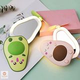 TechnoSmart Led Işıklı Makyaj Aynası Mini El Fanı Usb Şarjlı Avakado Figürlü Fonksiyonel Vantilatör