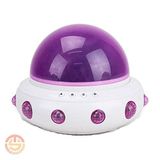 TechnoSmart Müzikli Renkli Ve Dönen Star Master Ufo Uzay Temalı Projeksiyon Gece Lambası Usbli Mor