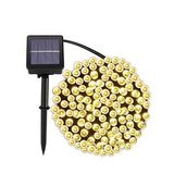 TechnoSmart Solar 100 Ledli 12 Metre Bahçe Aydınlatma Dekorasyon Güneş Enerjili Led Sarı Işık