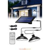 Technosmart Solar 2 Lambalı Askılı Kumandalı Renk Ve Seviye Seçenekli Bahçe Aydınlatma Sokak Lambası - Beyaz