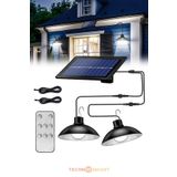 TechnoSmart Solar 2 Lambalı Askılı Kumandalı Renk Ve Seviye Seçenekli Bahçe Aydınlatma Sokak Lambası