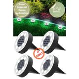 TechnoSmart Solar 8 LED Zemin Aydınlatma | 4 Adet | IP68 | Otomatik Gece Işığı | Bahçe Aydınlatma