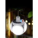 TechnoSmart Solar Güneş Enerji ve Usb Sarjlı 5 Kanatlı Bahçe Aydınlatma Led Askılı Pratik Kamp Lamba