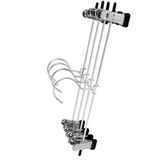 TechnoStation 40 Cm Paslanmaz Mandallı Etek Askısı Dolap İçi Düzenleyici Mandallı Pantolon Askı Metal 2 Adet