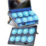 TechnoStation 8 Fanlı Portatif Soğutucu Laptop Standı USB Giriş Oyuncu Ofis Laptop Soğutma Cihazı