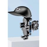 TechnoStation Kask Şeklinde Dekor Yağmurdan Koruyan Gidon Bağlantılı Motorcu Kurye Bisiklet Scooter Telefon Tutucu