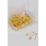 TechnoStation Mini Çatal Iğne 150 Adet 2 cm Çengelli Gold Renk Iğne Pratik Kullanım İçin Uygun