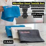Technow 40X60CM Sihirli Mikrofiber Temizlik Bezi 3'lü Paket - Renkli