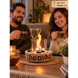 Technow Home-200C Cam Hazneli Masa Şömine Ateş Çukuru (500Ml Bioetanol+Hazne+Söndürme Kapağı)