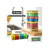 Technow Klasik 9 x 6 cm 4 Renkli Düz Bulaşık Süngeri 10 Adet